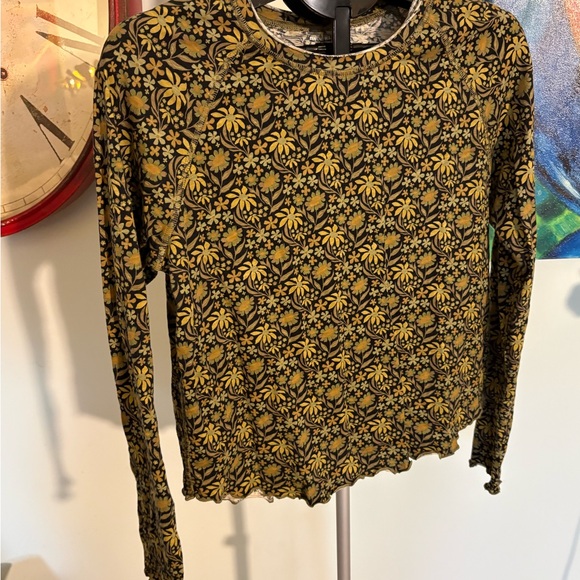 Natural Life Lily Cotton Floral Long Sleeve Top Daises L Large - Picture 2 of 6